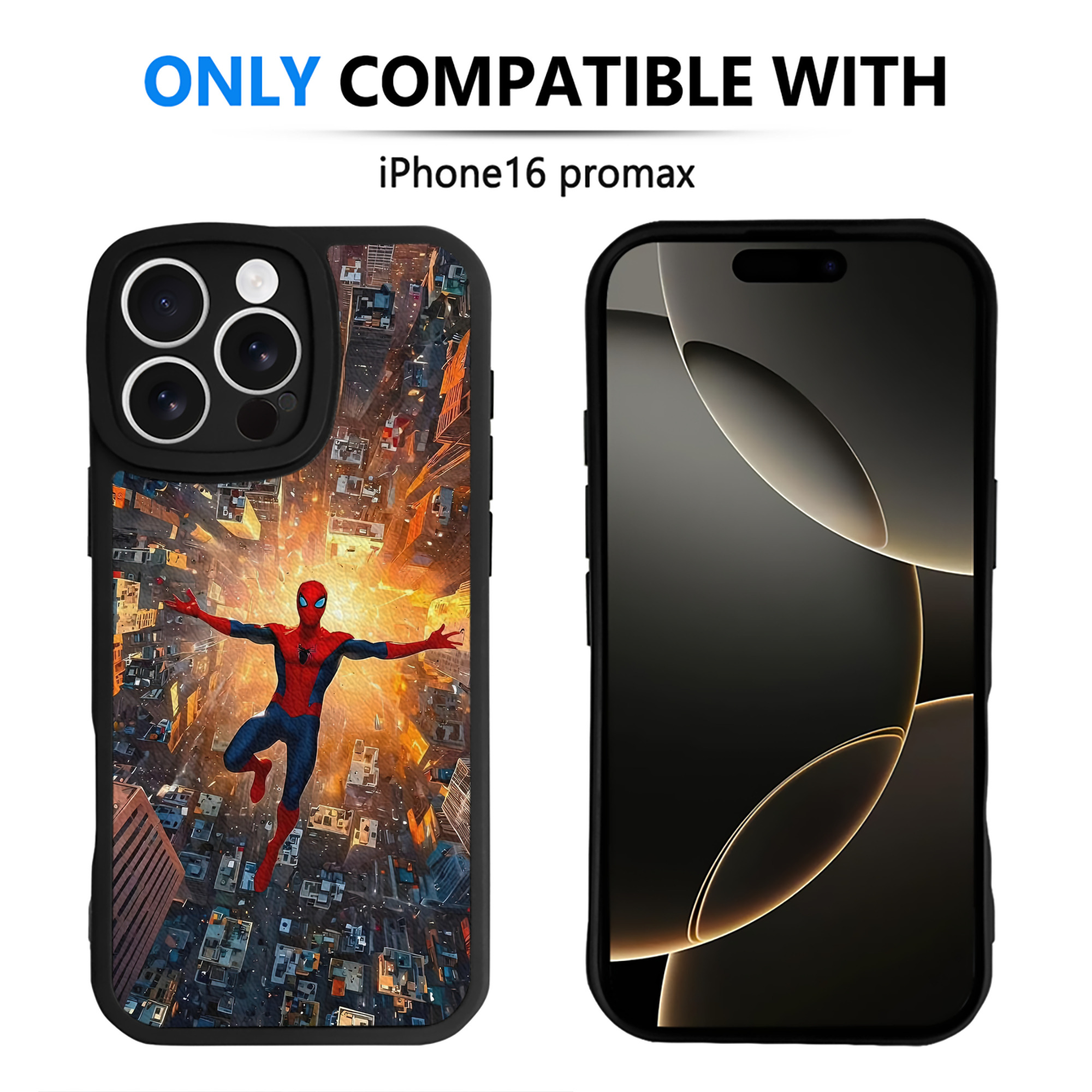 Spider Man スパイダーマン 【iPhone 16シリーズ対応】シリコンスマホケース（レザー調） 材質：シリコン